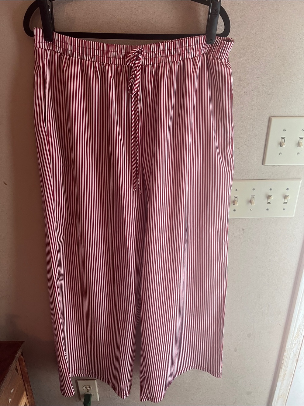 SHEIN WIDE LEG STRIPED PANTS SIZE XXL ELASTIC WAIST